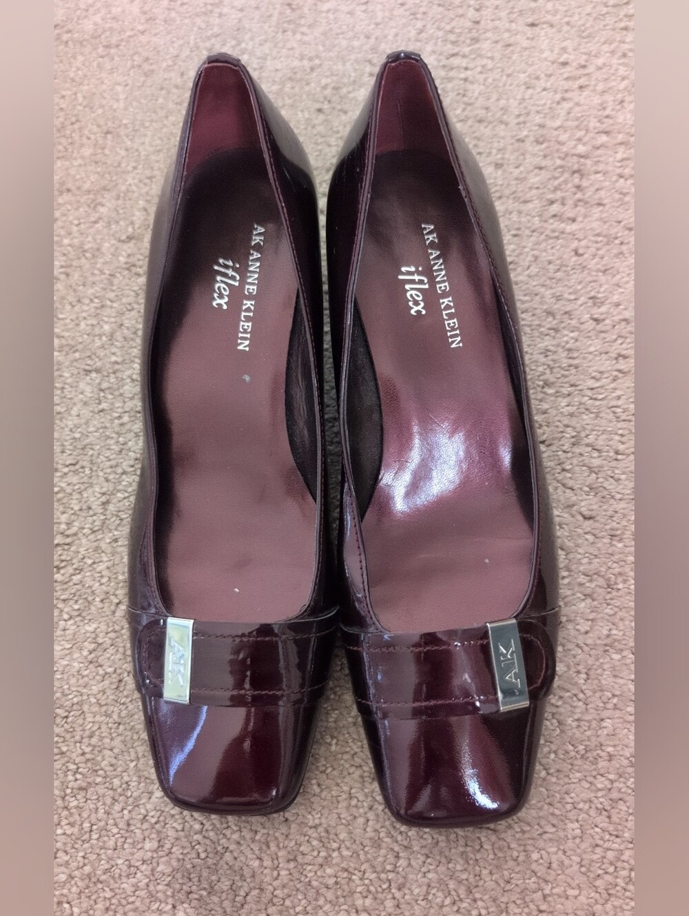 Anne Klein Burgundy iFlex Patent Leather Pumps